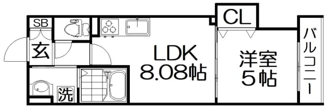 セレニティ出雲町A棟の物件間取画像