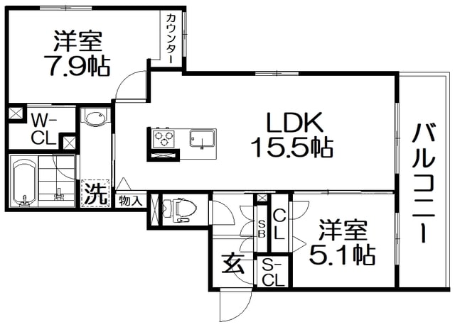 シャーメゾン　フェリーチェの物件間取画像