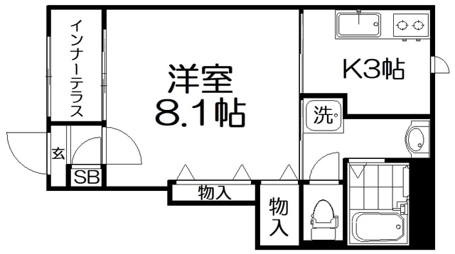 カロテラスの物件間取画像