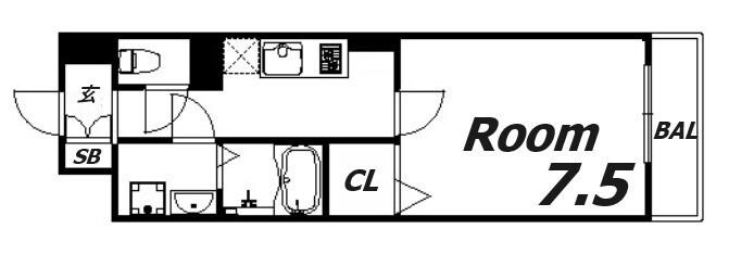 元町駅 徒歩5分 7階の物件間取画像