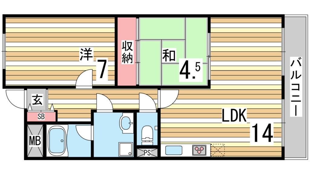 摂津本山駅 徒歩7分 2階の物件間取画像