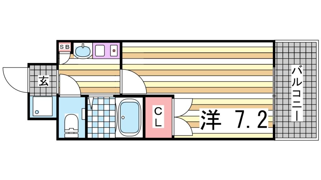 新神戸駅 徒歩3分 8階の物件間取画像