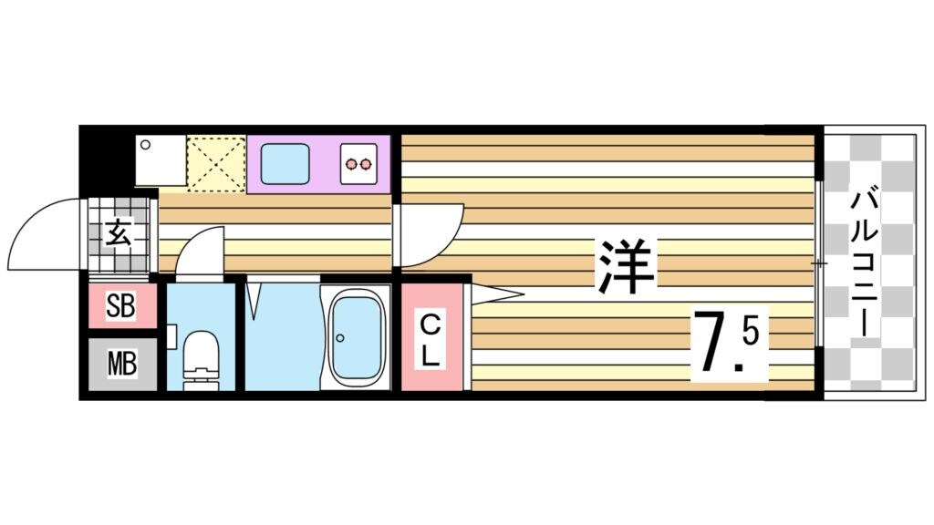 ブロスコート六甲IIの物件間取画像