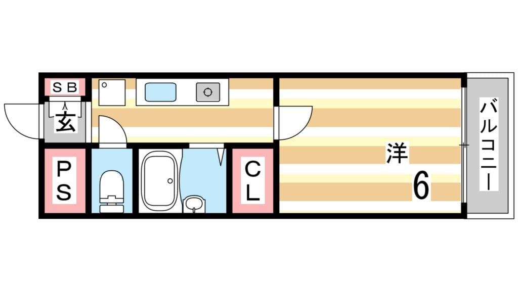 王子公園駅 徒歩6分 4階の物件間取画像