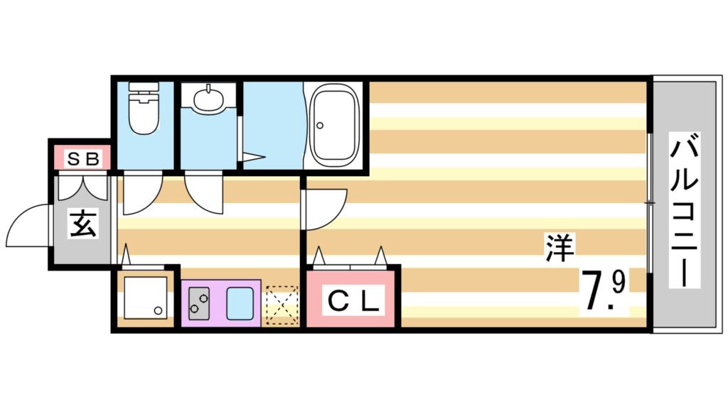 エスライズ新神戸IIの物件間取画像