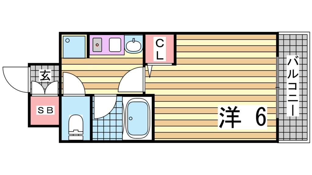 県庁前駅 徒歩4分 5階の物件間取画像