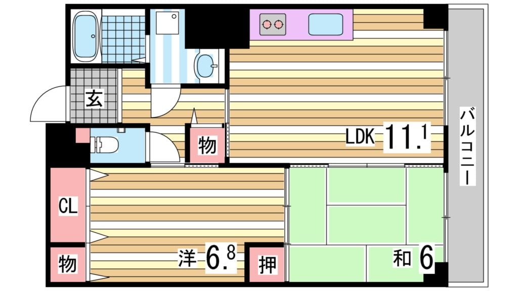 三ノ宮駅 徒歩7分 4階の物件間取画像