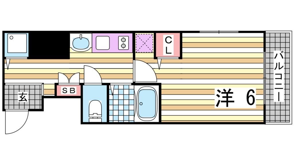 プレサンス三宮東アルバーナの物件間取画像