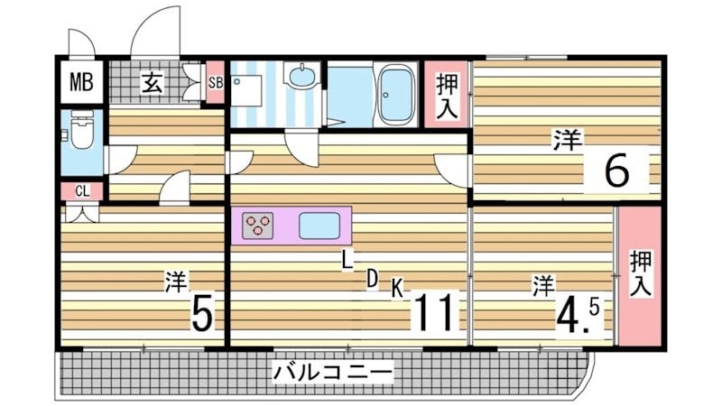 エムズコートIIの物件間取画像