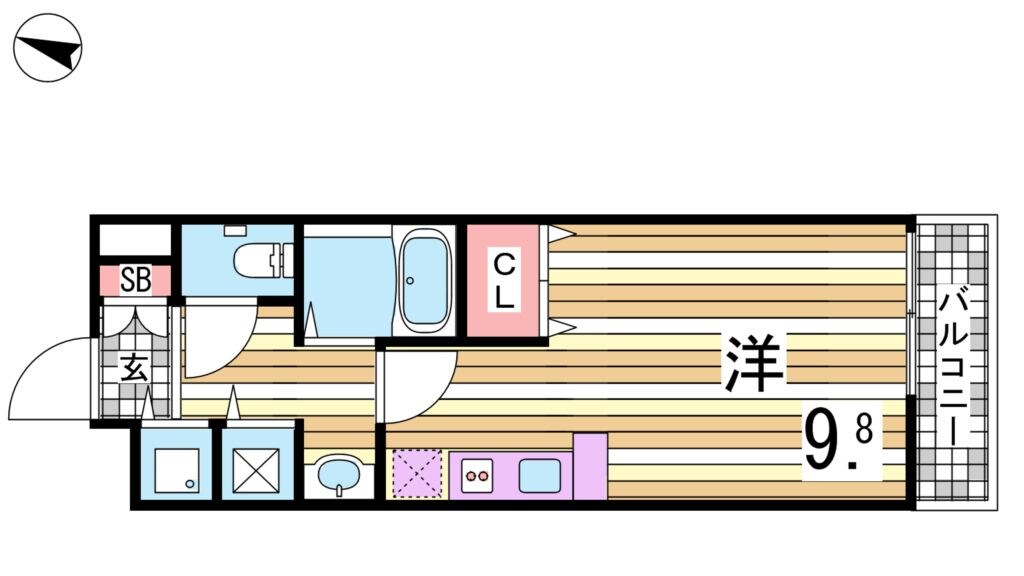 カスタリア三宮の物件間取画像