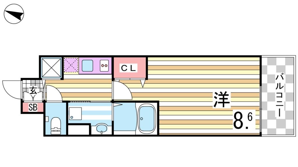 貿易センター駅 徒歩1分 11階の物件間取画像