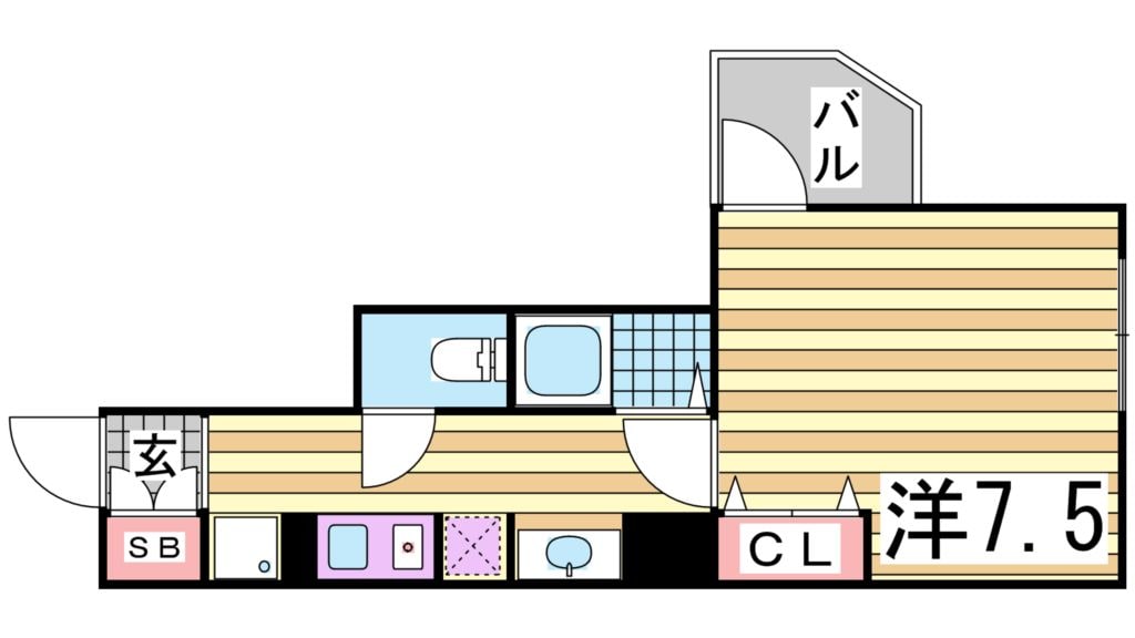 神戸駅 徒歩5分 5階の物件間取画像