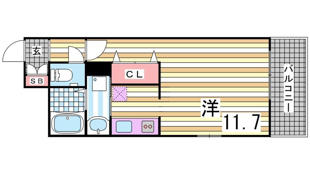 エスライズ新神戸の物件間取画像