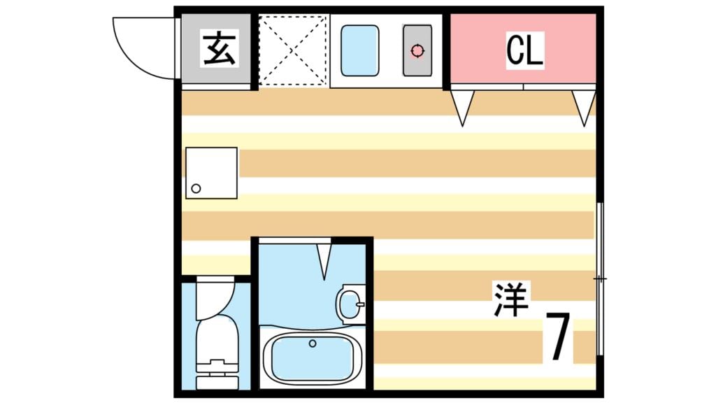 サンライズ六甲道の物件間取画像