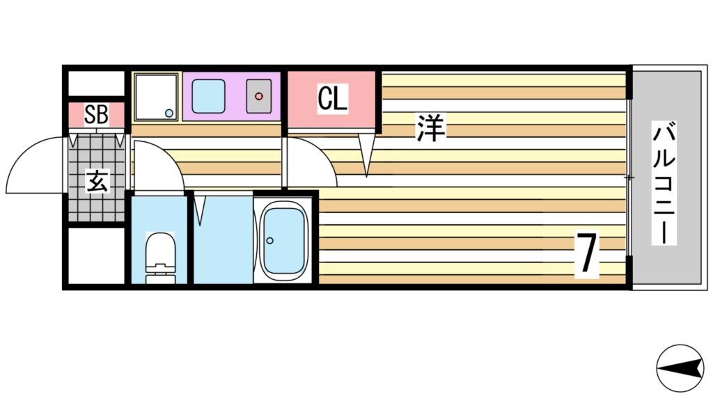 エスリード三宮第3の物件間取画像