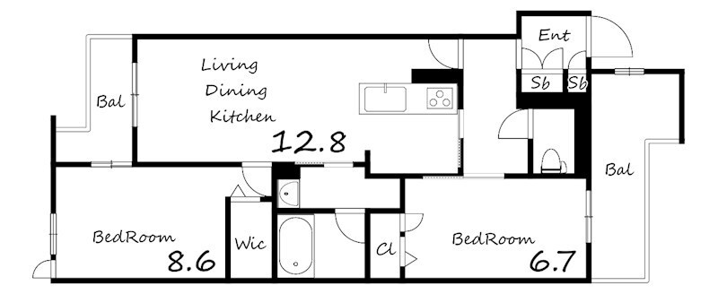 エクセレントガーデンヒルズ　A棟の物件間取画像