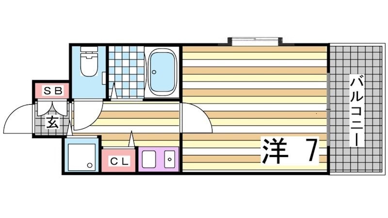 三ノ宮駅 徒歩9分 3階の物件間取画像