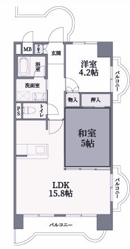 サンプラザ本山南の物件間取画像