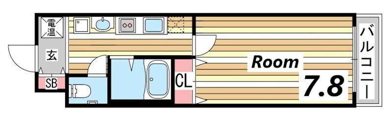 深江駅 徒歩3分 7階の物件間取画像