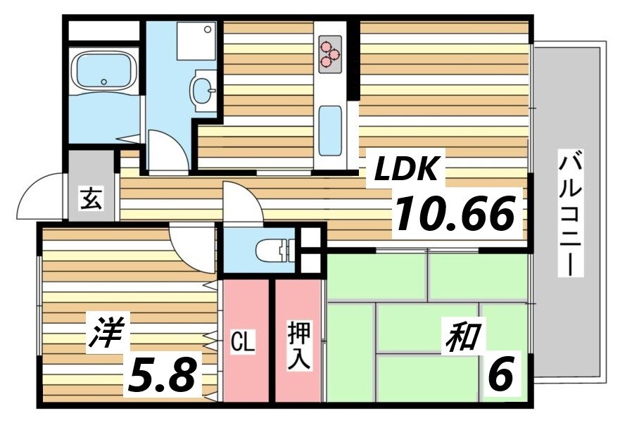 魚崎駅 徒歩7分 1階の物件間取画像