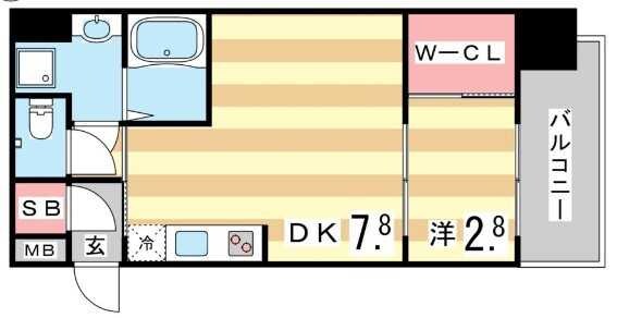 三ノ宮駅 徒歩10分 4階の物件間取画像