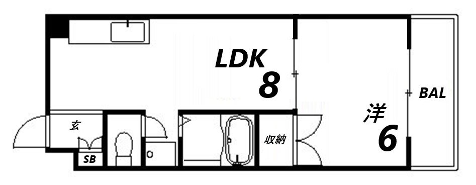 深江駅 徒歩7分 1階の物件間取画像