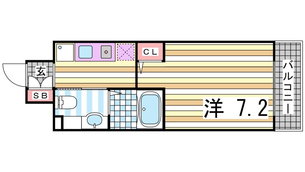 アロハ三宮の物件間取画像