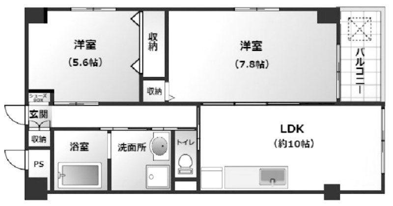 大蔵谷駅 徒歩7分 4階の物件間取画像