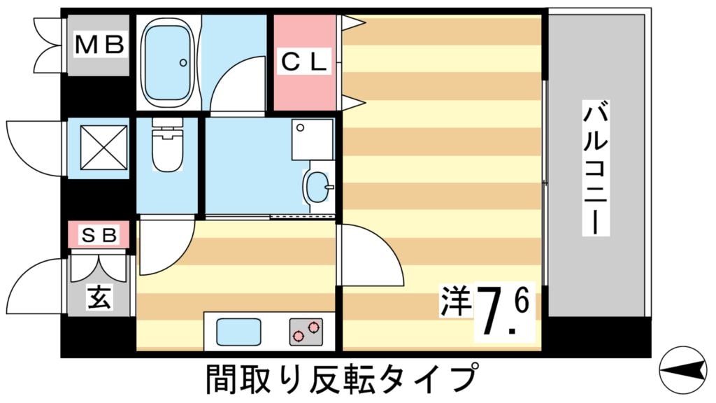 神戸駅 徒歩5分 14階の物件間取画像