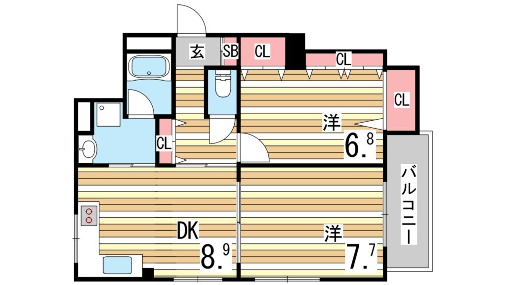 エールハイツ本山の物件間取画像