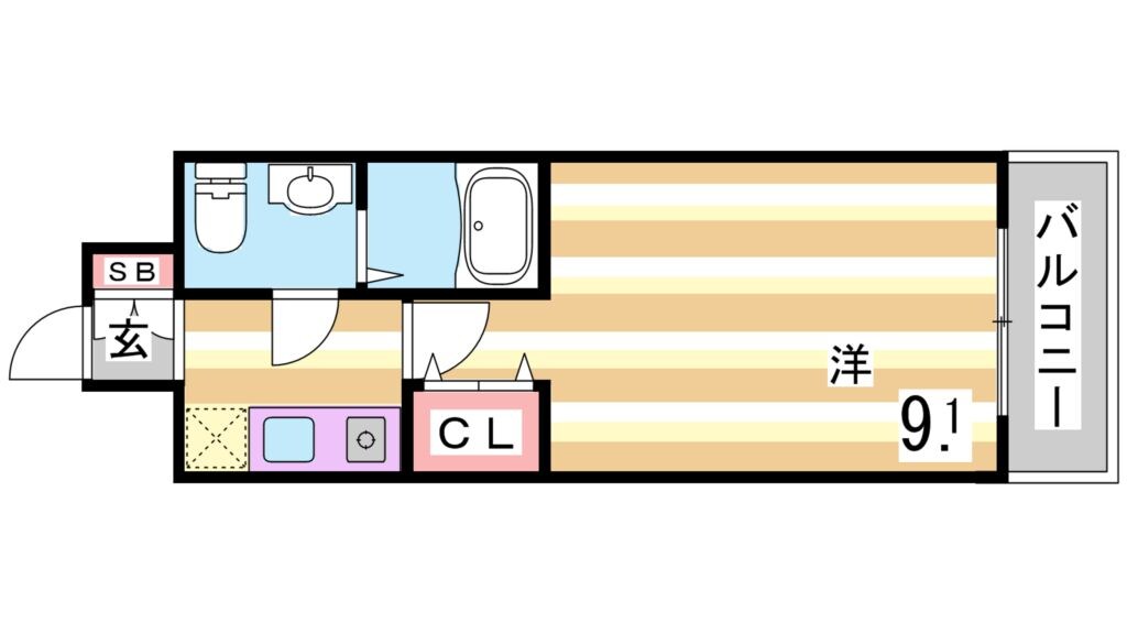 兵庫駅 徒歩3分 10階の物件間取画像