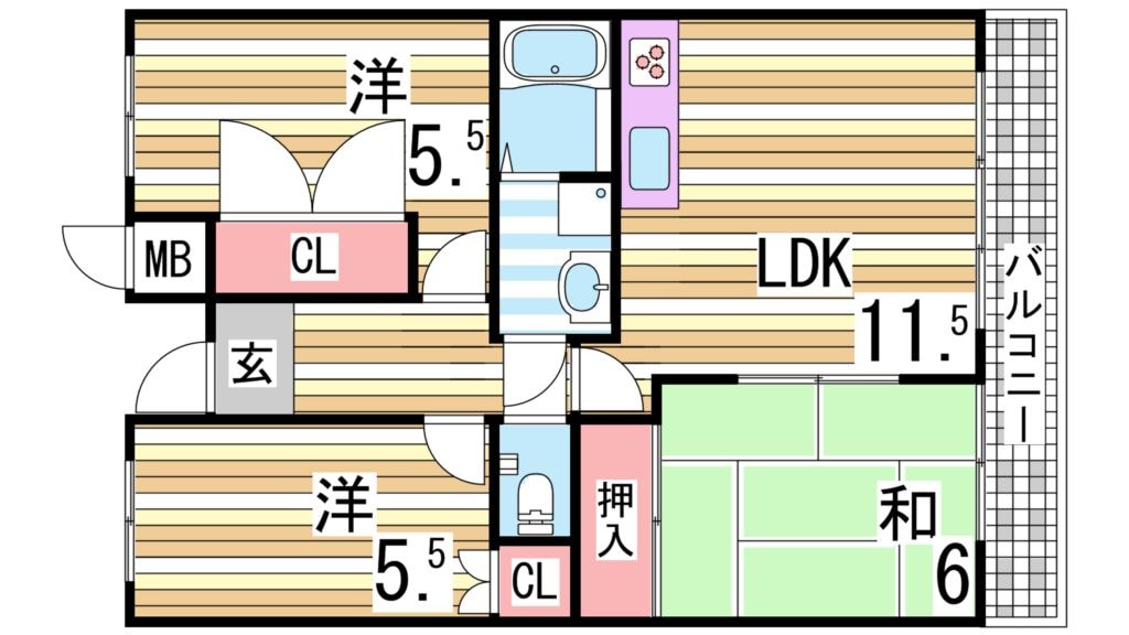 ガーデンハイツ桃山台弐番館の物件間取画像