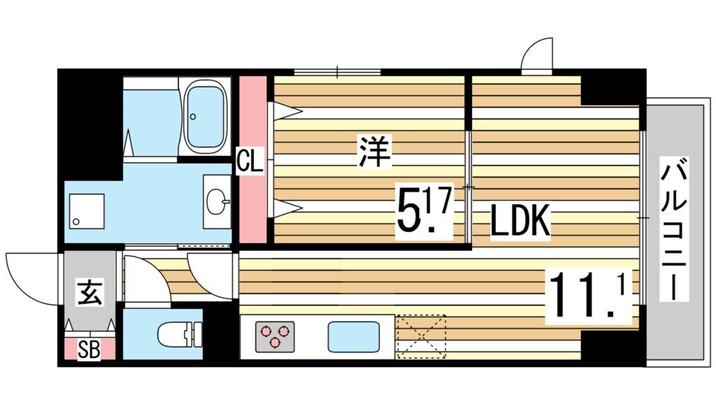 新長田駅 徒歩5分 5階の物件間取画像