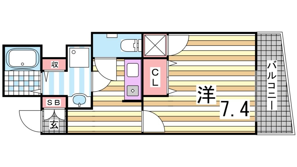 元町駅 徒歩6分 11階の物件間取画像