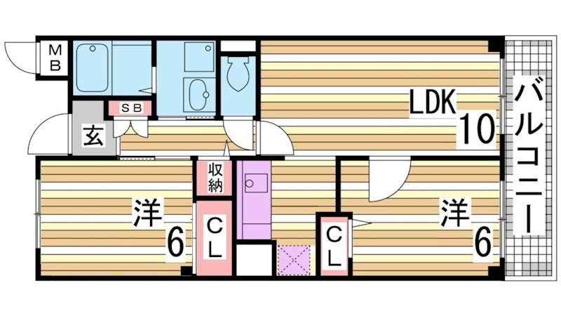 大池駅 徒歩3分 3階の物件間取画像