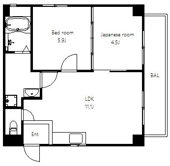 グレース霞ケ丘の物件間取画像