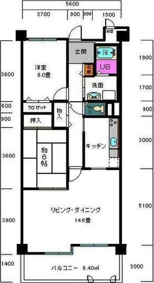 白鷹夙川マンションの物件間取画像