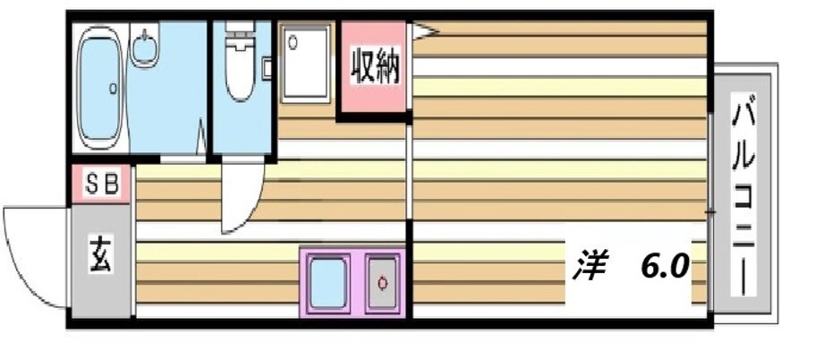 アパートメント林の物件間取画像