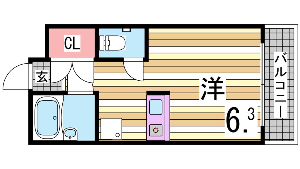 モンテメール学園前の物件間取画像