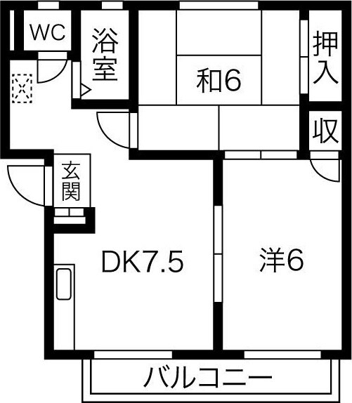 北六甲台ハイツの物件間取画像