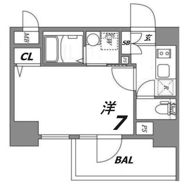 元町駅 徒歩5分 5階の物件間取画像