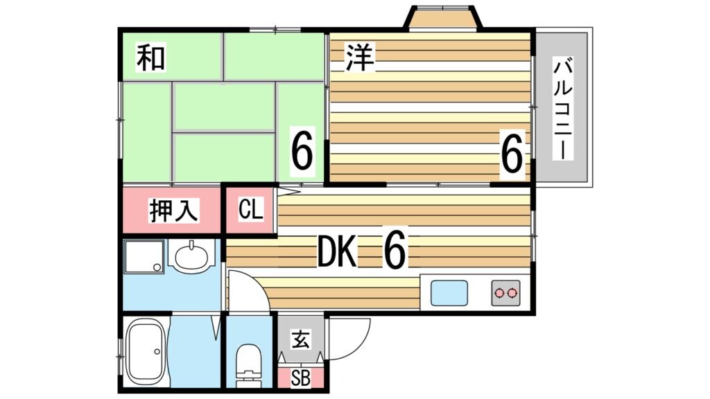 石屋川駅 徒歩1分 2階の物件間取画像