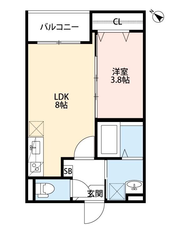 板宿駅 徒歩5分 3階の物件間取画像