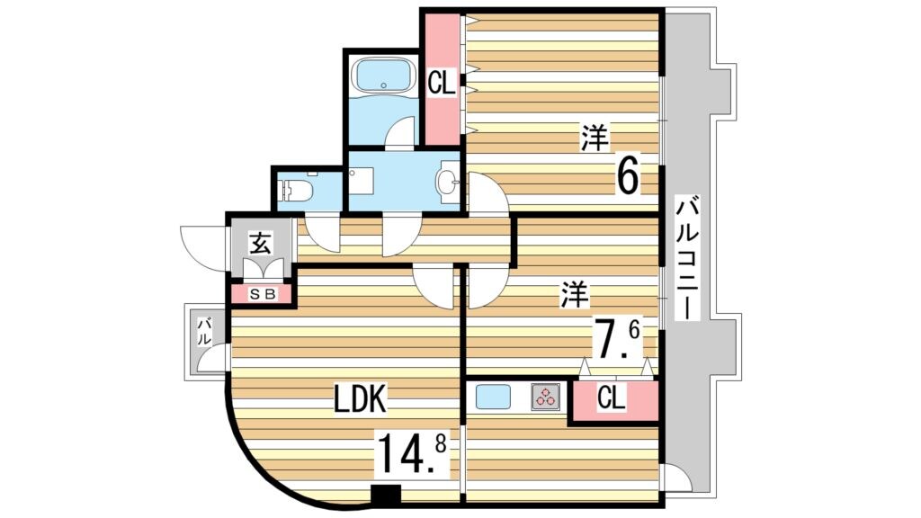 エルム御影の物件間取画像