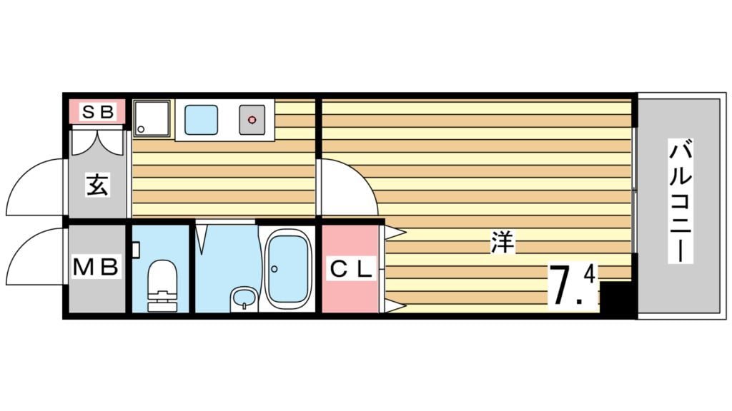 高速長田駅 徒歩1分 4階の物件間取画像