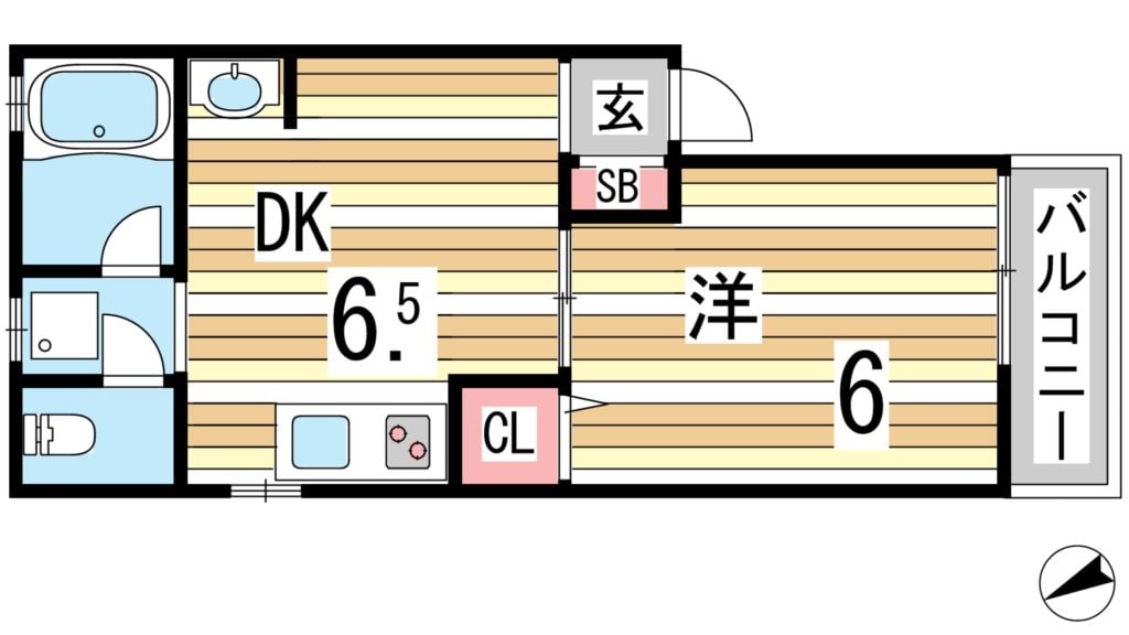 ルミネ城が山の物件間取画像