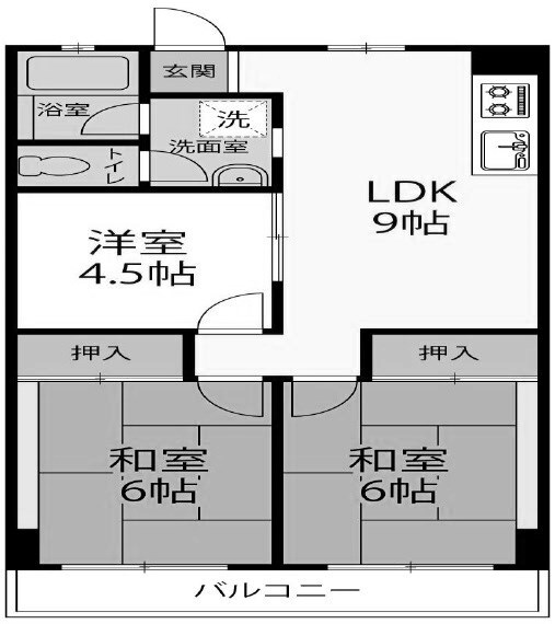 シャトー朝霧の物件間取画像