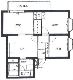 ライオンズマンション本山第二の物件間取画像