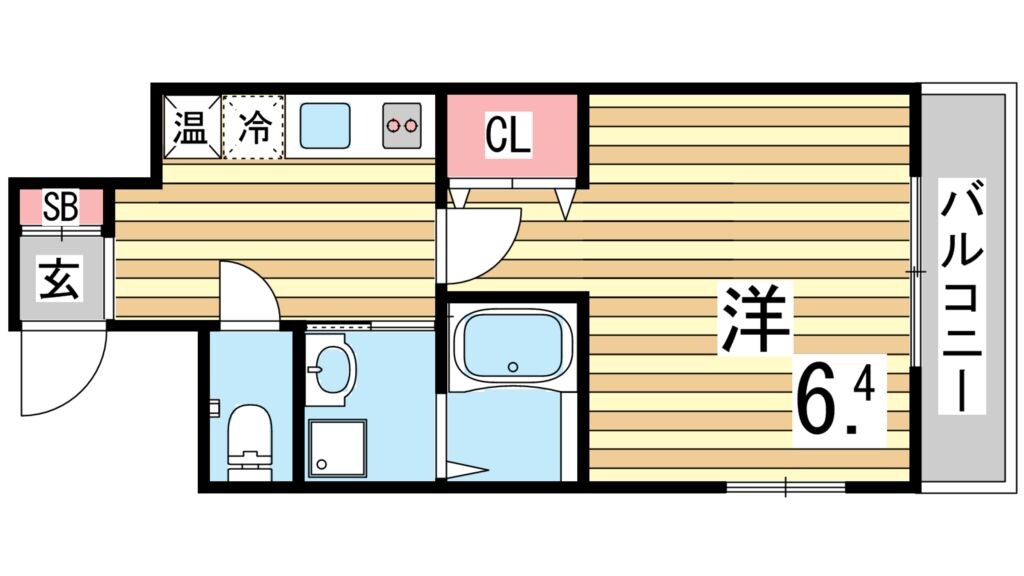 兵庫駅 徒歩10分 8階の物件間取画像