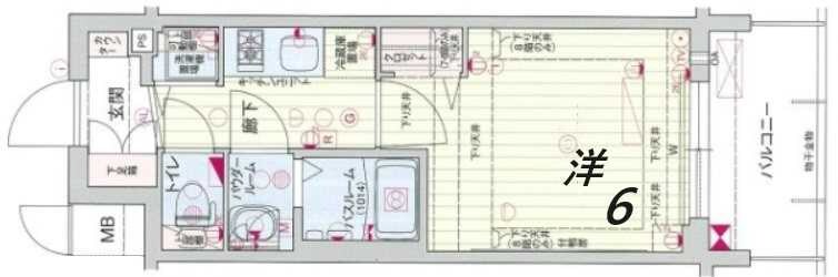 プレサンスジェネ新神戸ステーションフロントの物件間取画像